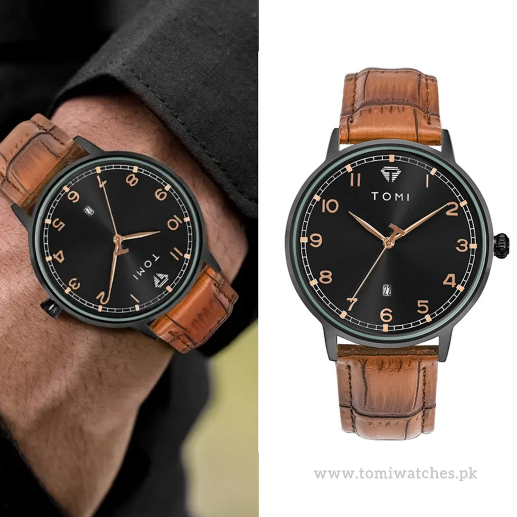 TOMI T-108 Unisex Quartz Date Watch For Men's - Tomi Watches