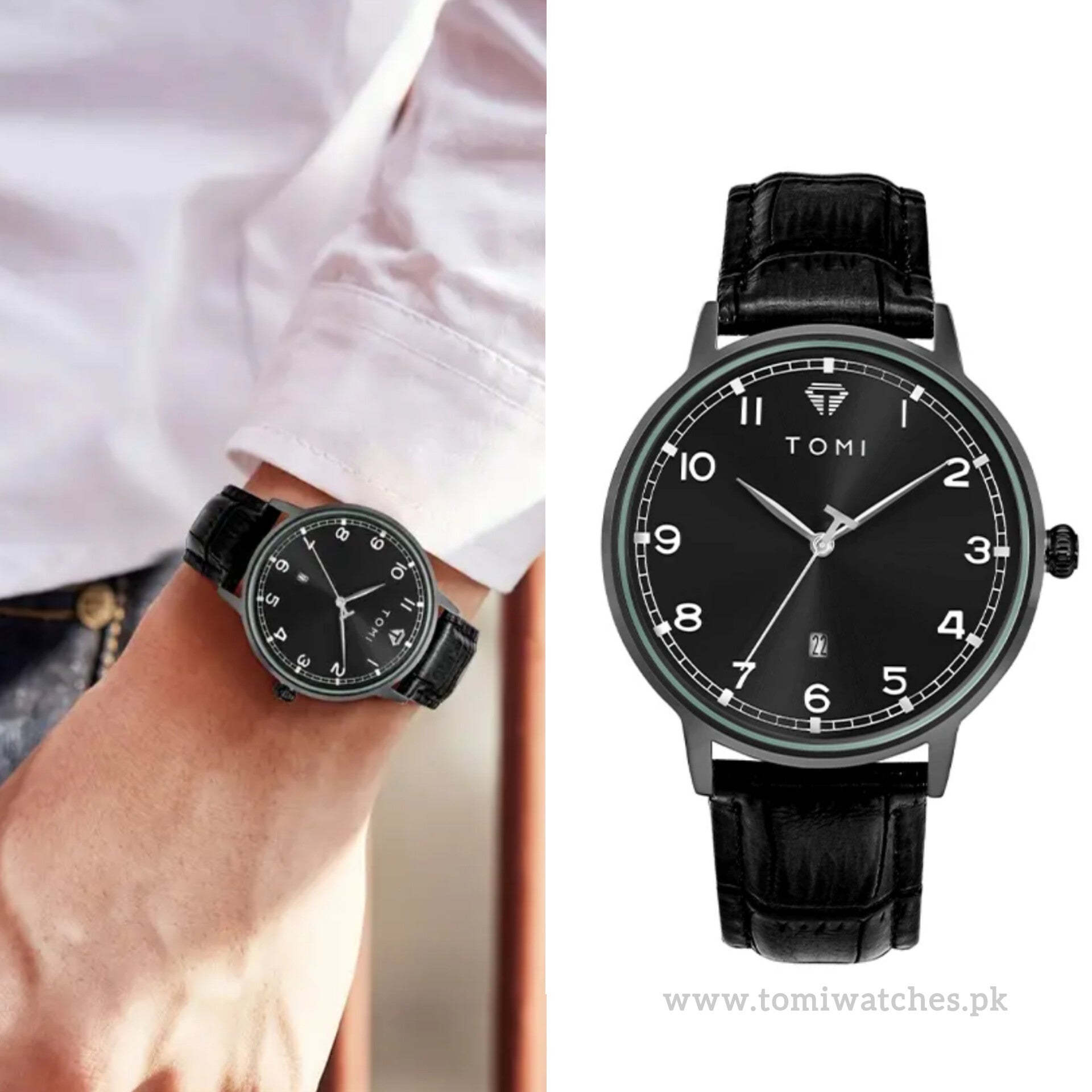 TOMI T-108 Unisex Quartz Date Watch For Men's - Tomi Watches