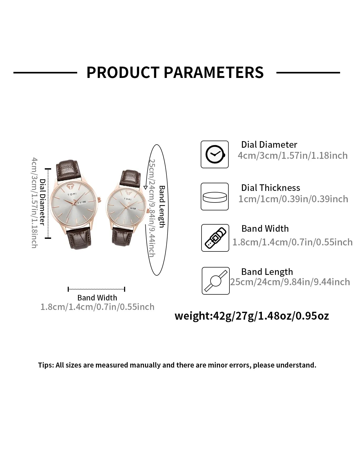 TOMI T-045 Casual Couple Watch - Tomi Watches