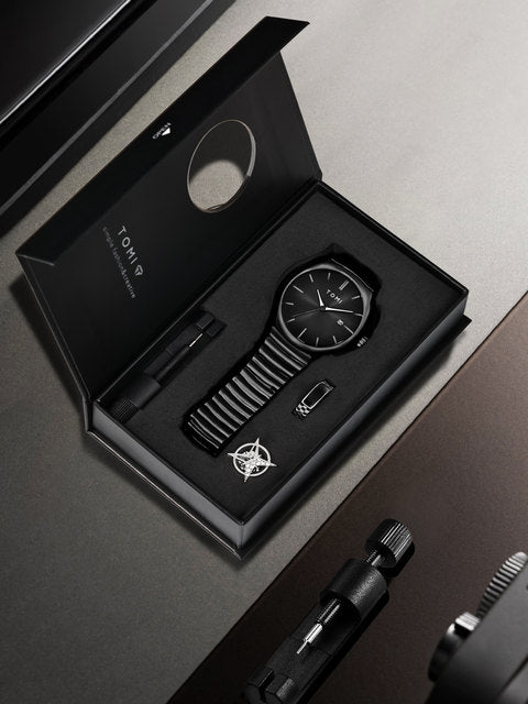Tomi T-307 Luxury Quartz Stainless Steel Chain Wrist Watch for Mens | Elegant & Durable Timepiece - Tomi Watches