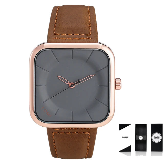 TOMI T-093 Square Dial Men's Wrist Watch - Tomi Watches