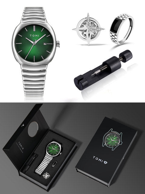 Tomi T-307 Luxury Quartz Stainless Steel Chain Wrist Watch for Mens | Elegant & Durable Timepiece - Tomi Watches
