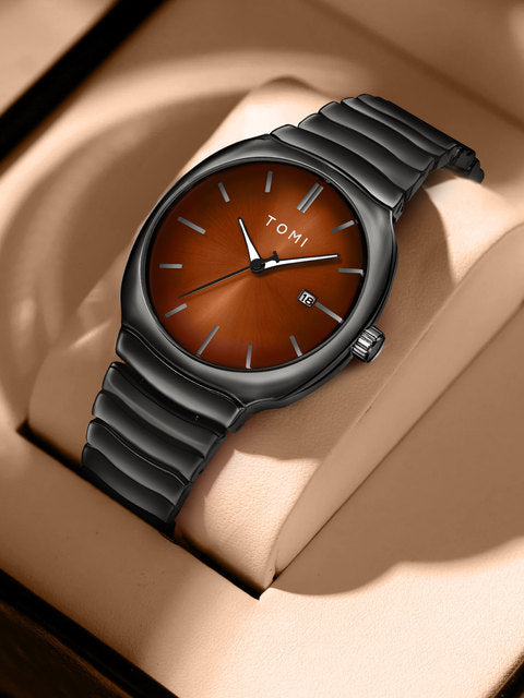 Tomi T-307 Luxury Quartz Stainless Steel Chain Wrist Watch for Mens | Elegant & Durable Timepiece - Tomi Watches