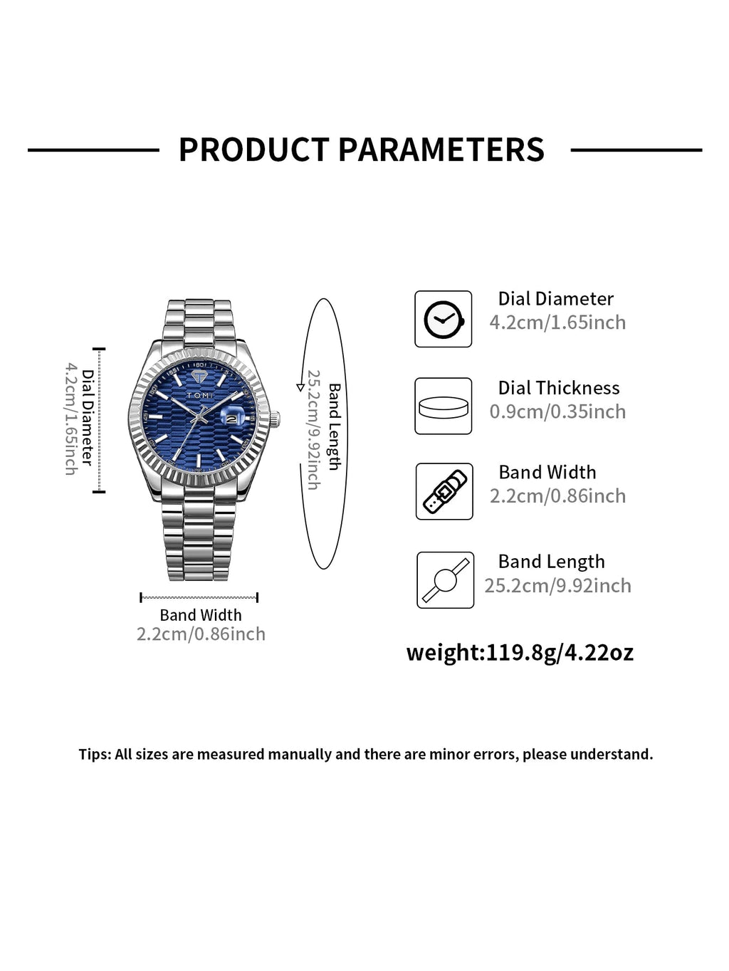Tomi T-304 Men's Luxury Watch Gift Set - Tomi Watches