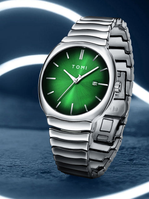 Tomi T-307 Luxury Quartz Stainless Steel Chain Wrist Watch for Mens | Elegant & Durable Timepiece - Tomi Watches
