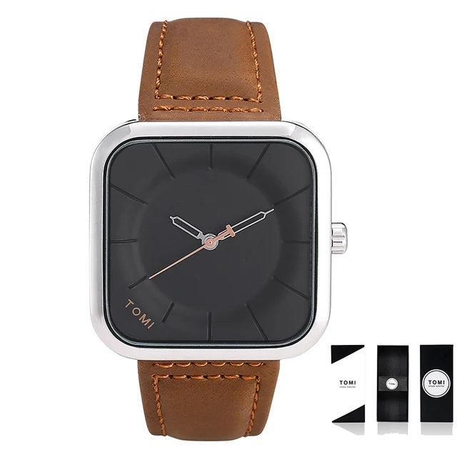 TOMI T-093 Square Dial Men's Wrist Watch - Tomi Watches