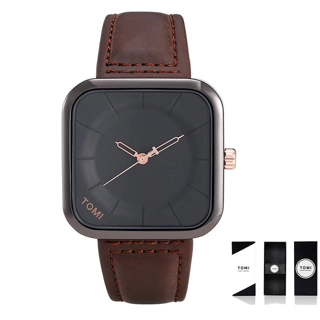 TOMI T-093 Square Dial Men's Wrist Watch - Tomi Watches