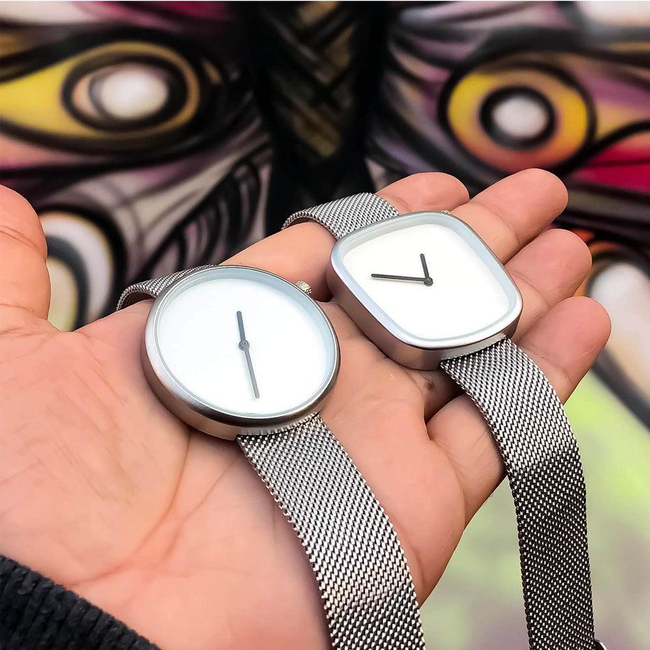 Couple Watch Mesh Chain TOMI T-077-078 - Tomi Watches