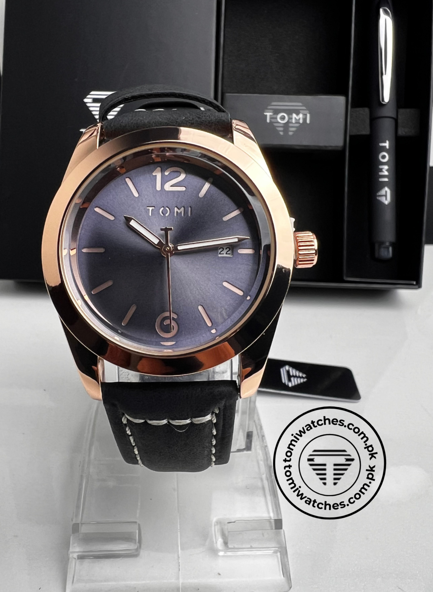TOMI T-095 Men's Watch with Pen Gift Set - Tomi Watches