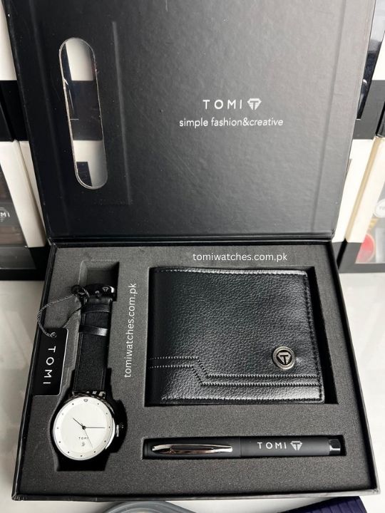 TOMI T-091 Luxury Gift Set Wallet, Pen & Watch - Tomi Watches