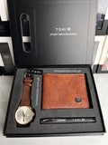 TOMI T-044 3PCS Gift Box Set with Watch, Wallet & Pen - Tomi Watches