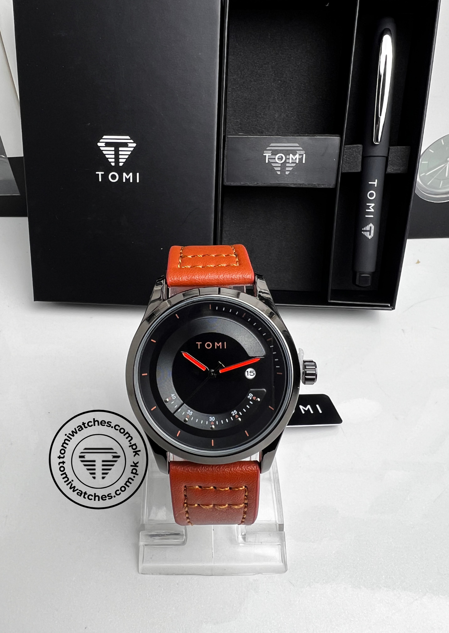 TOMI T-099 Men's Watch with Pen Gift Set - Tomi Watches