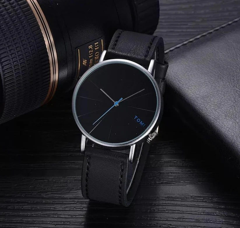TOMI T-082 Quartz Slim Round Dial Watch - Tomi Watches