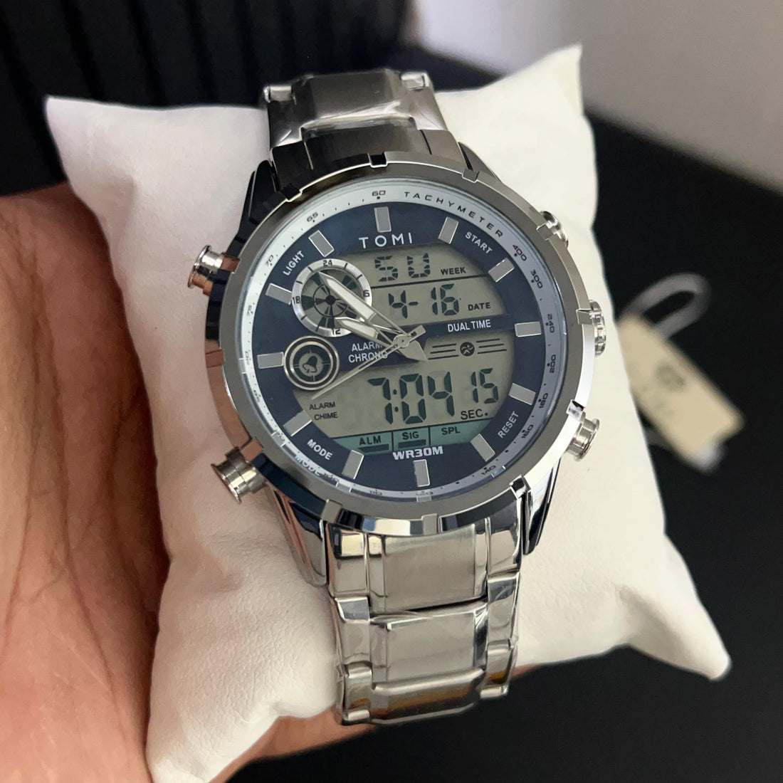 TOMI T-1942 High Quality Chain Watch Dual Time - Tomi Watches