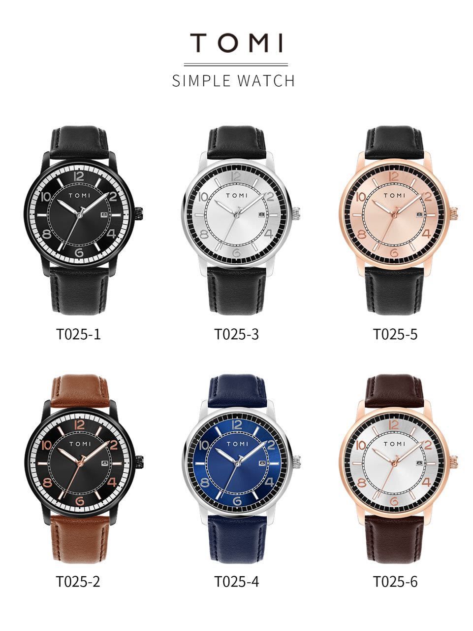 TOMI MINIMALIST MEN'S WATCH T-025 - Tomi Watches