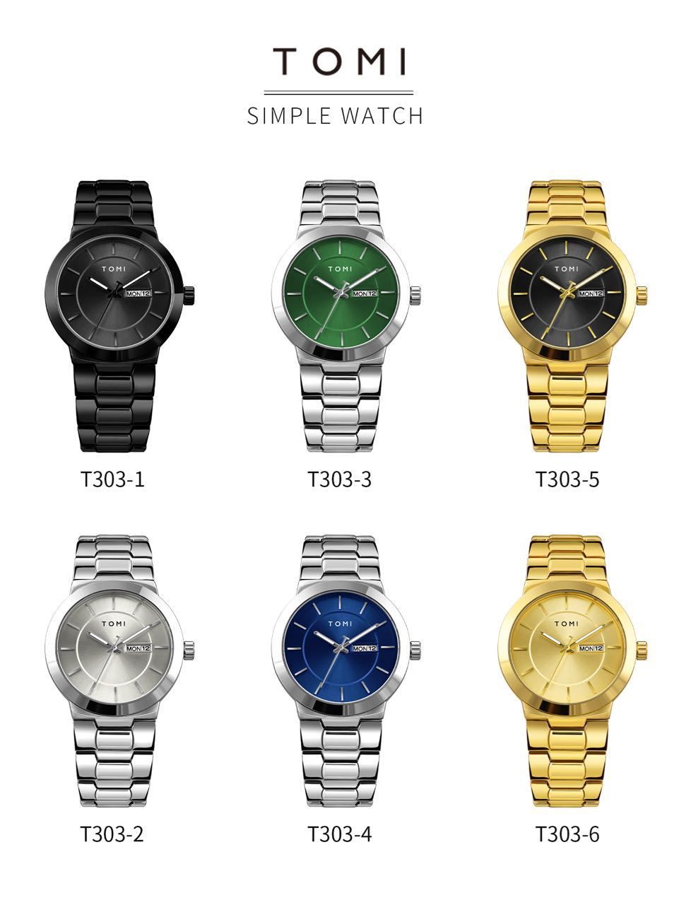 TOMI T-303 S3 Series Luxury Business Watch For Men - Tomi Watches