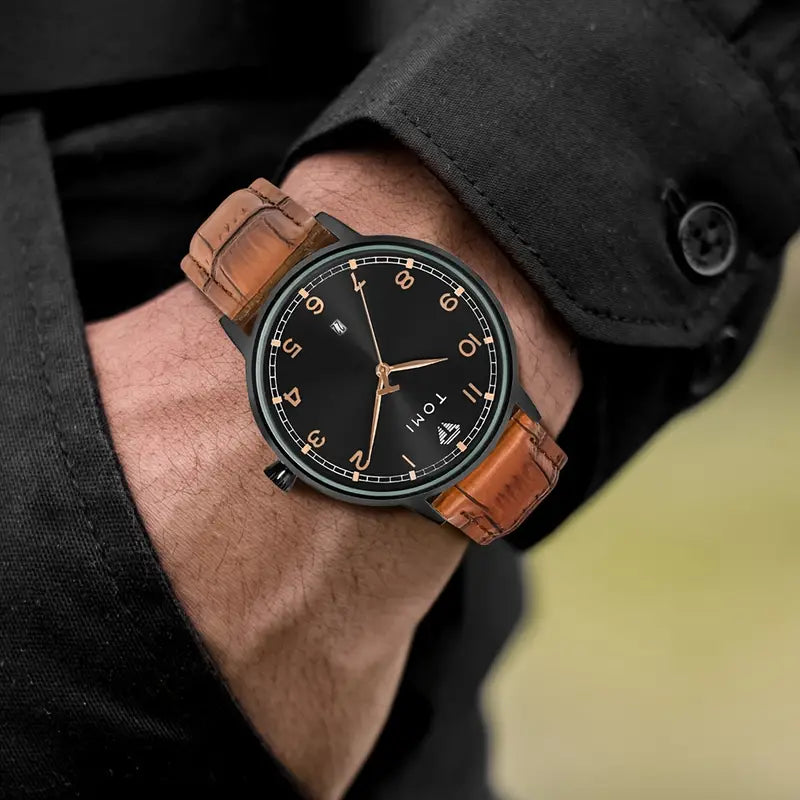 TOMI T-108 Unisex Quartz Date Watch For Men's - Tomi Watches