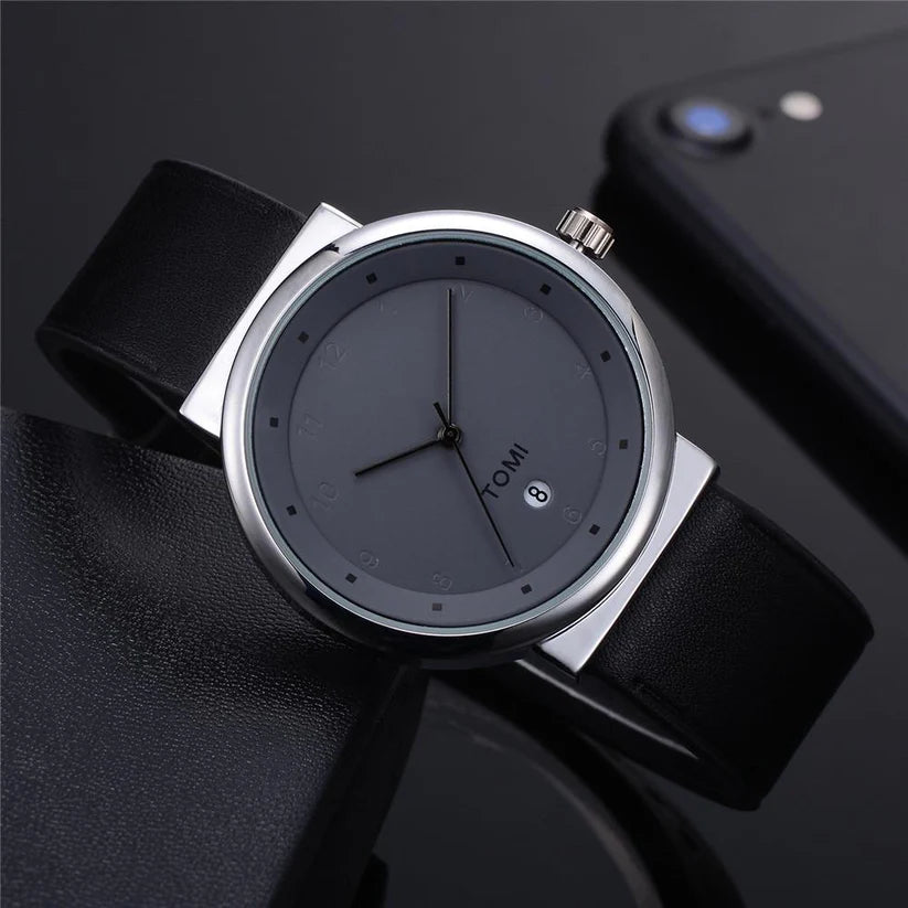 TOMI T-091 Men's Round Dial Watch - Tomi Watches