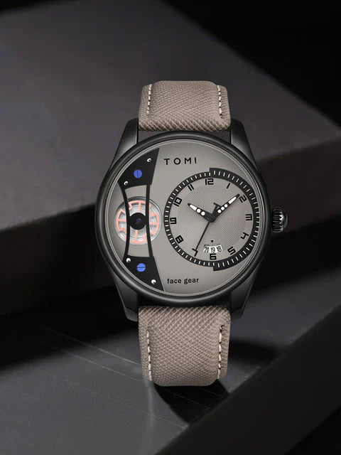 TOMI T-105 Dual Strap Face Gear Watch - Tomi Watches