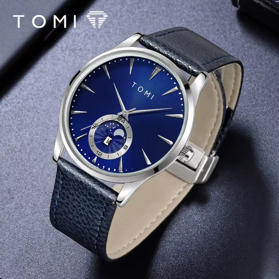 TOMI T-024 Business Luxury Watch Comfortable Leather Straps Magnet Lock - Tomi Watches