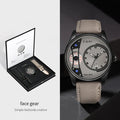 TOMI T-105 Dual Strap Face Gear Watch in a premium gift box.