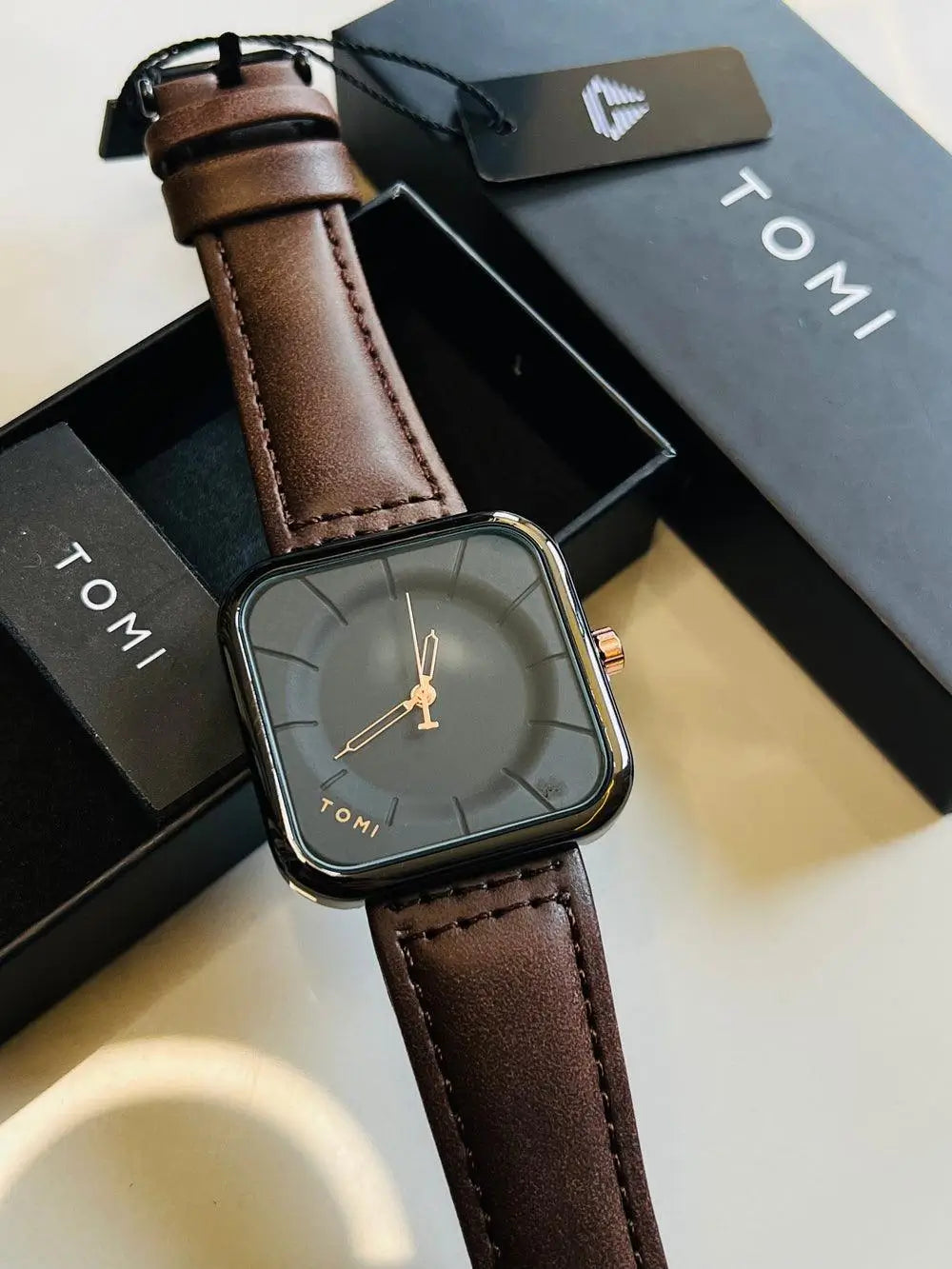 TOMI T-093 Square Dial Men's Wrist Watch - Tomi Watches