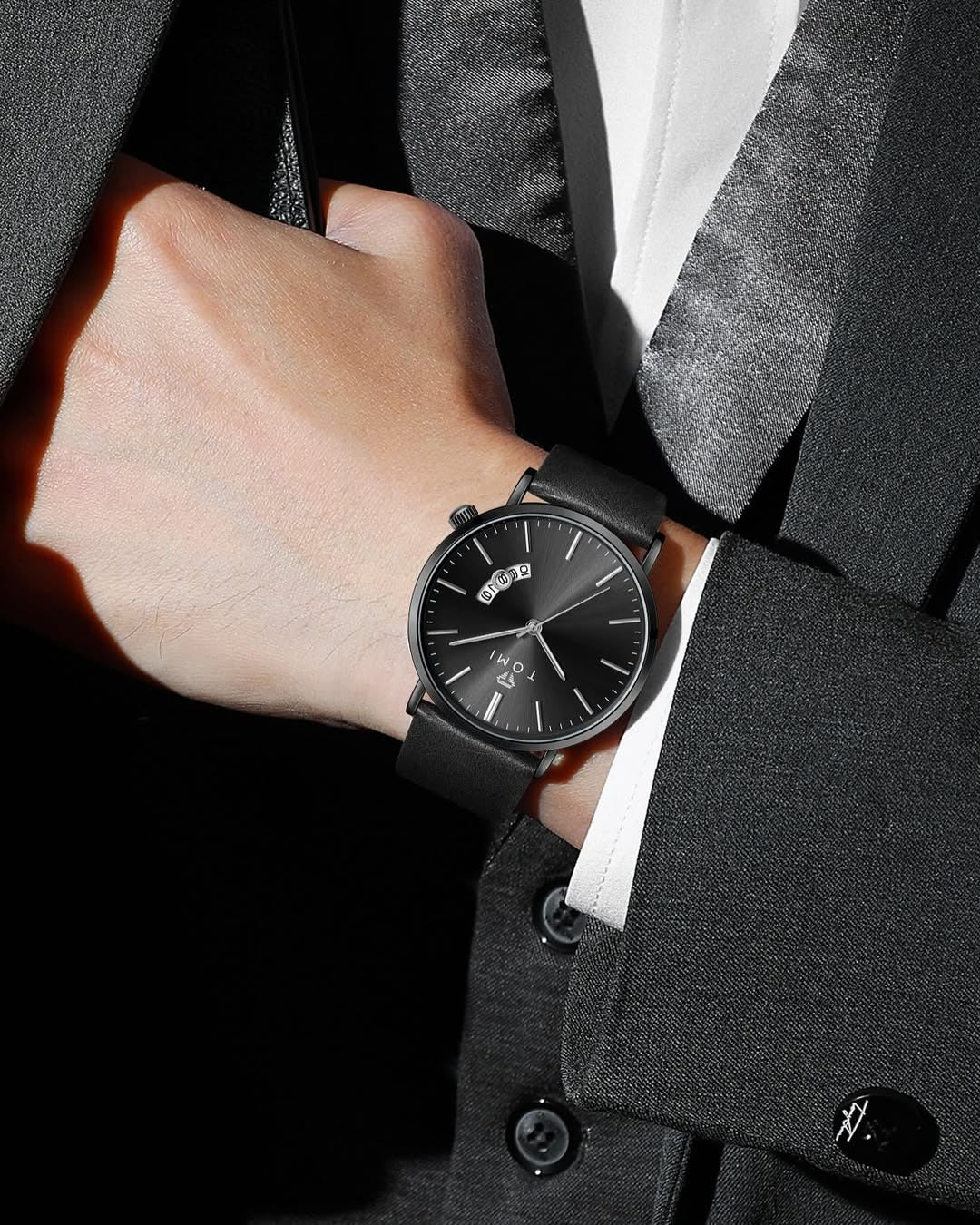 Tomi T-018 Quatrz Luxury Stainless Steel Wrist Watch For Mens - Tomi Watches