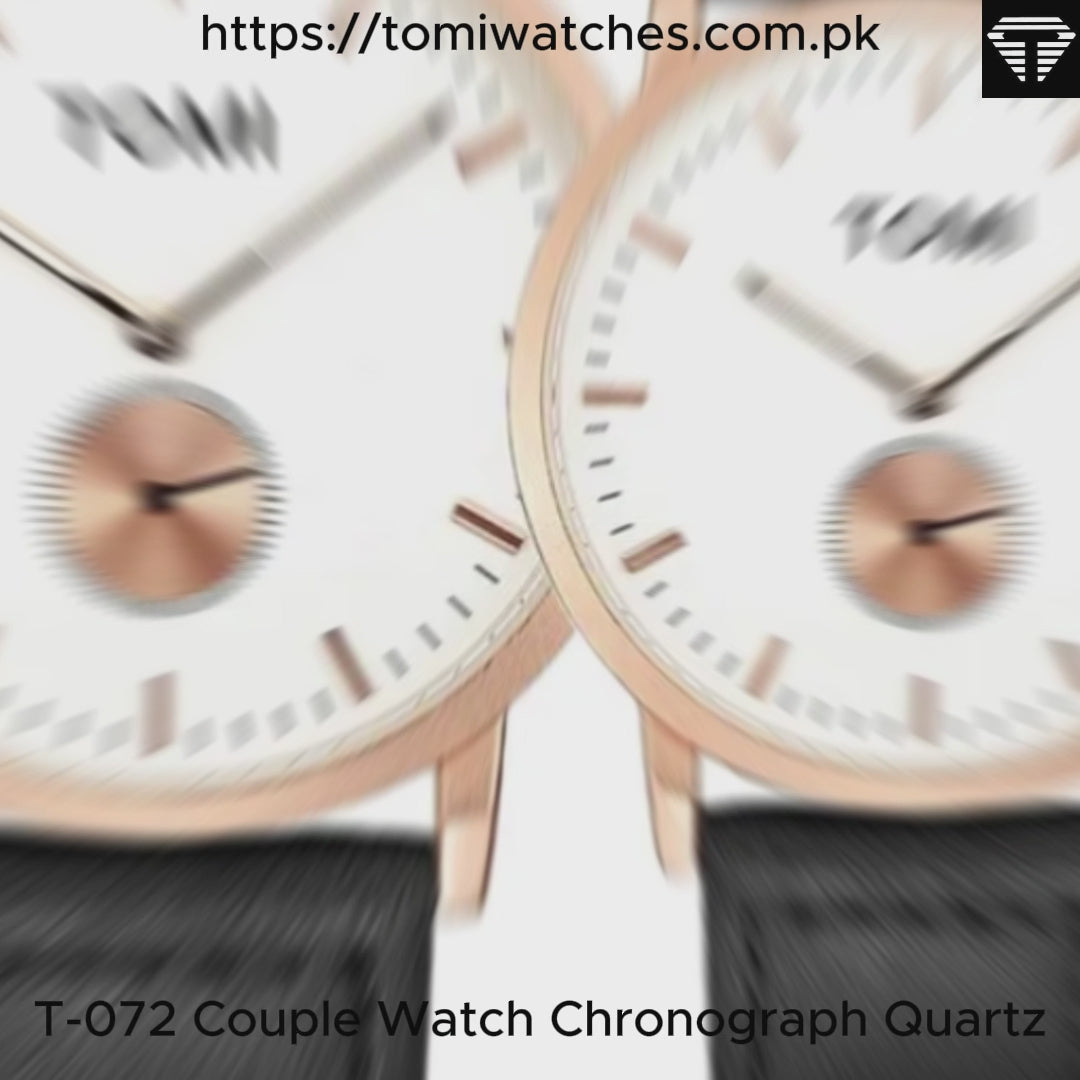 TOMI T-072 Couple Wrist Watch (Pack of 2)