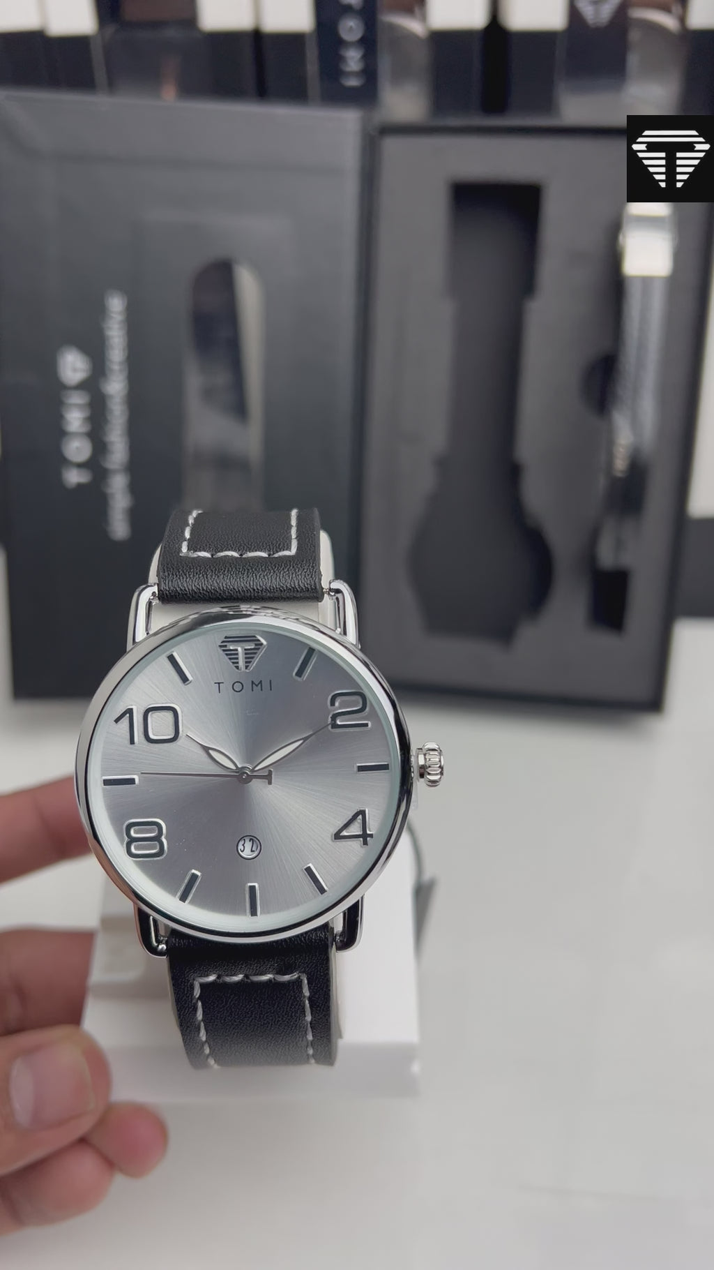TOMI T-035 Men's Luxury Watch & Bracelet Gift Set
