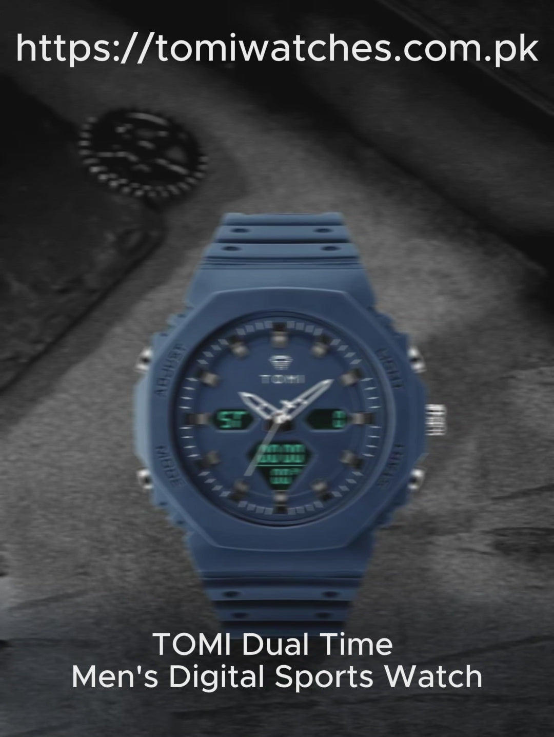 TOMI T-217 Dual Time Sports Watch