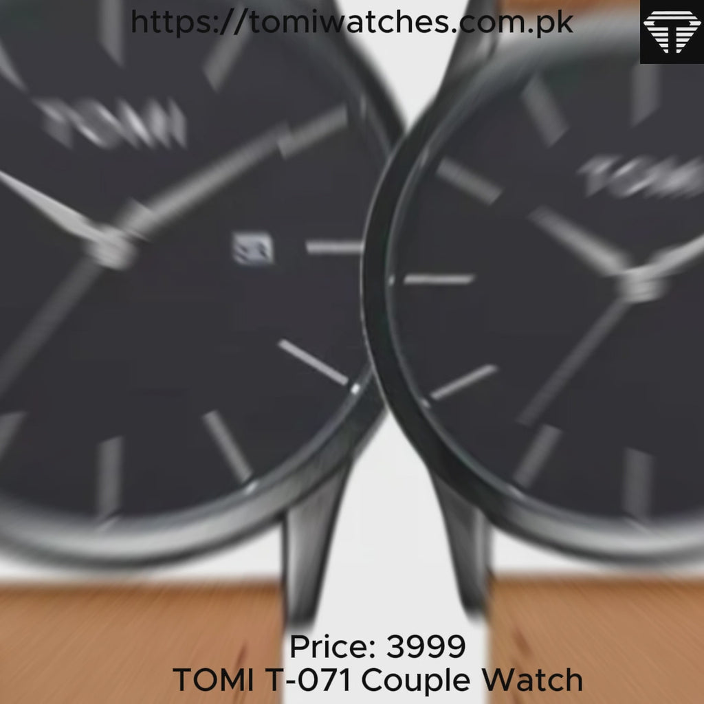 TOMI T-071 Couple Leather Watch