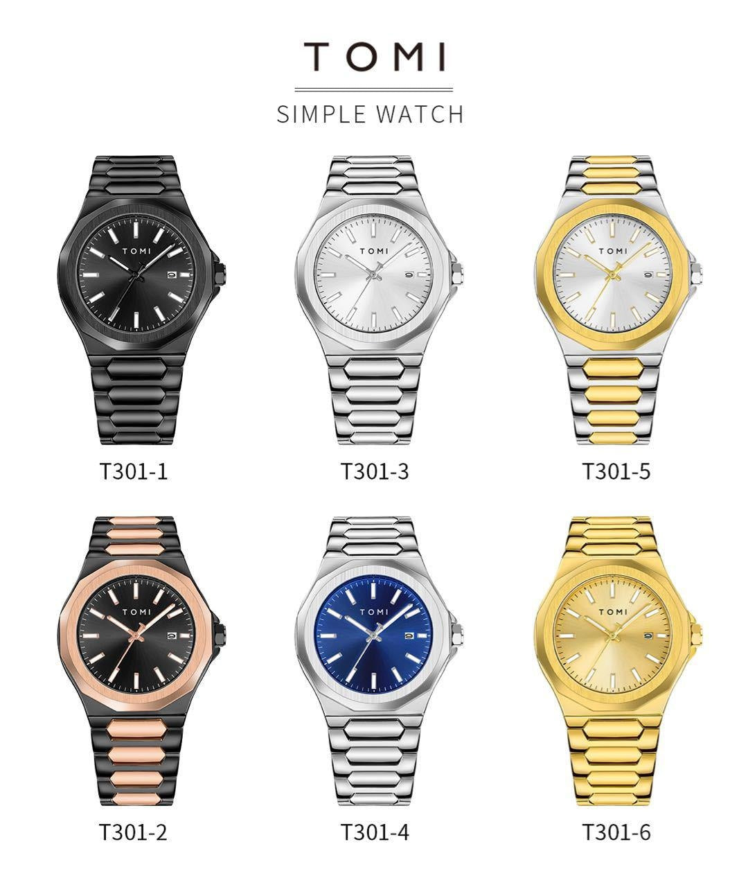 TOMI T-301 New Men's Luxury Watch Gift Box Set - Tomi Watches