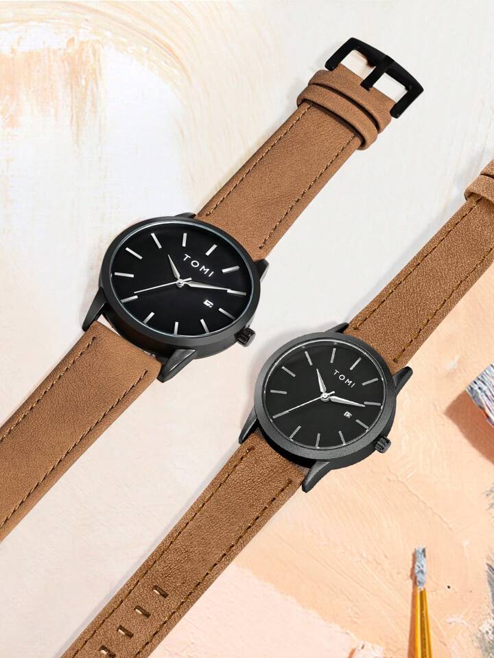 TOMI T-071 Couple Leather Watch - Tomi Watches