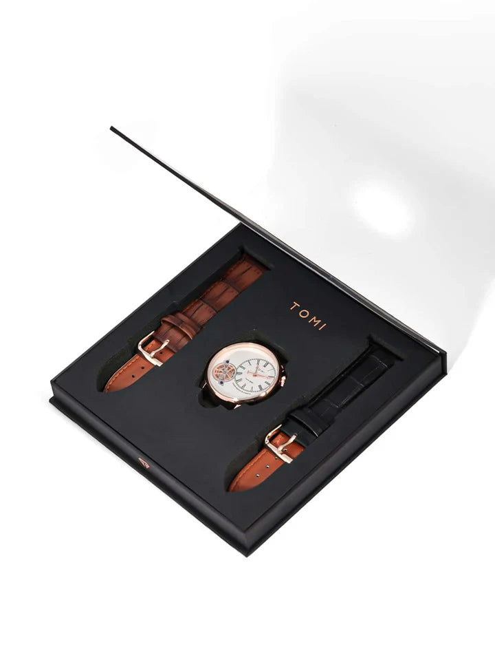 TOMI T-103 Face Gear Dual Strap Watch - Tomi Watches