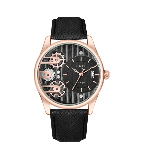 TOMI T-106 Face Gear Dual Strap Luxury Watch - Tomi Watches