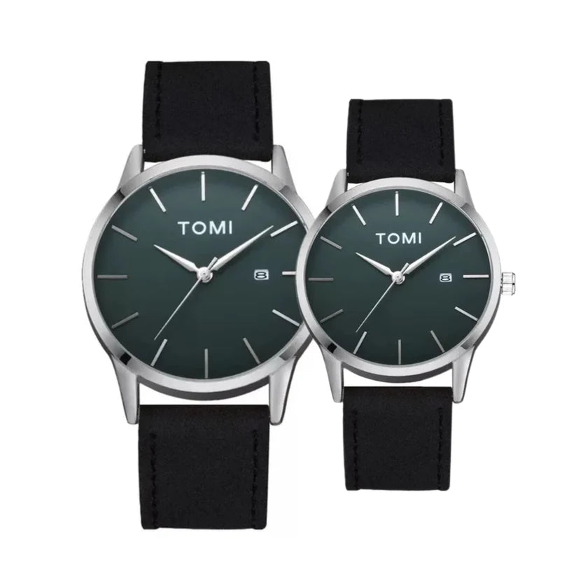 TOMI T-071 Couple Leather Watch - Tomi Watches