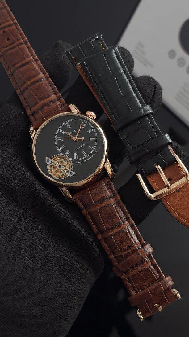 TOMI T-103 Face Gear Dual Strap Watch - Tomi Watches