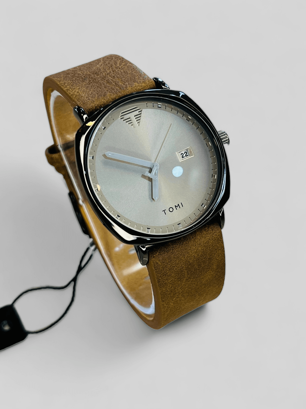TOMI T-044 Men's Watch Quartz Date Leather Strap - Tomi Watches