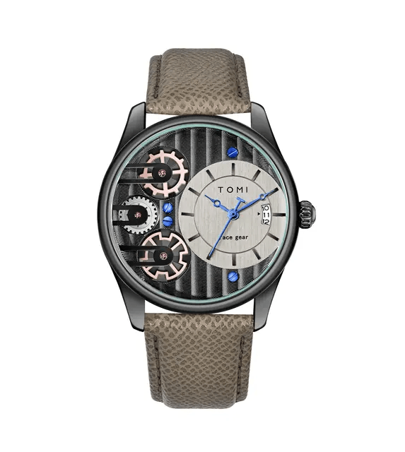 TOMI T-106 Face Gear Dual Strap Luxury Watch - Tomi Watches