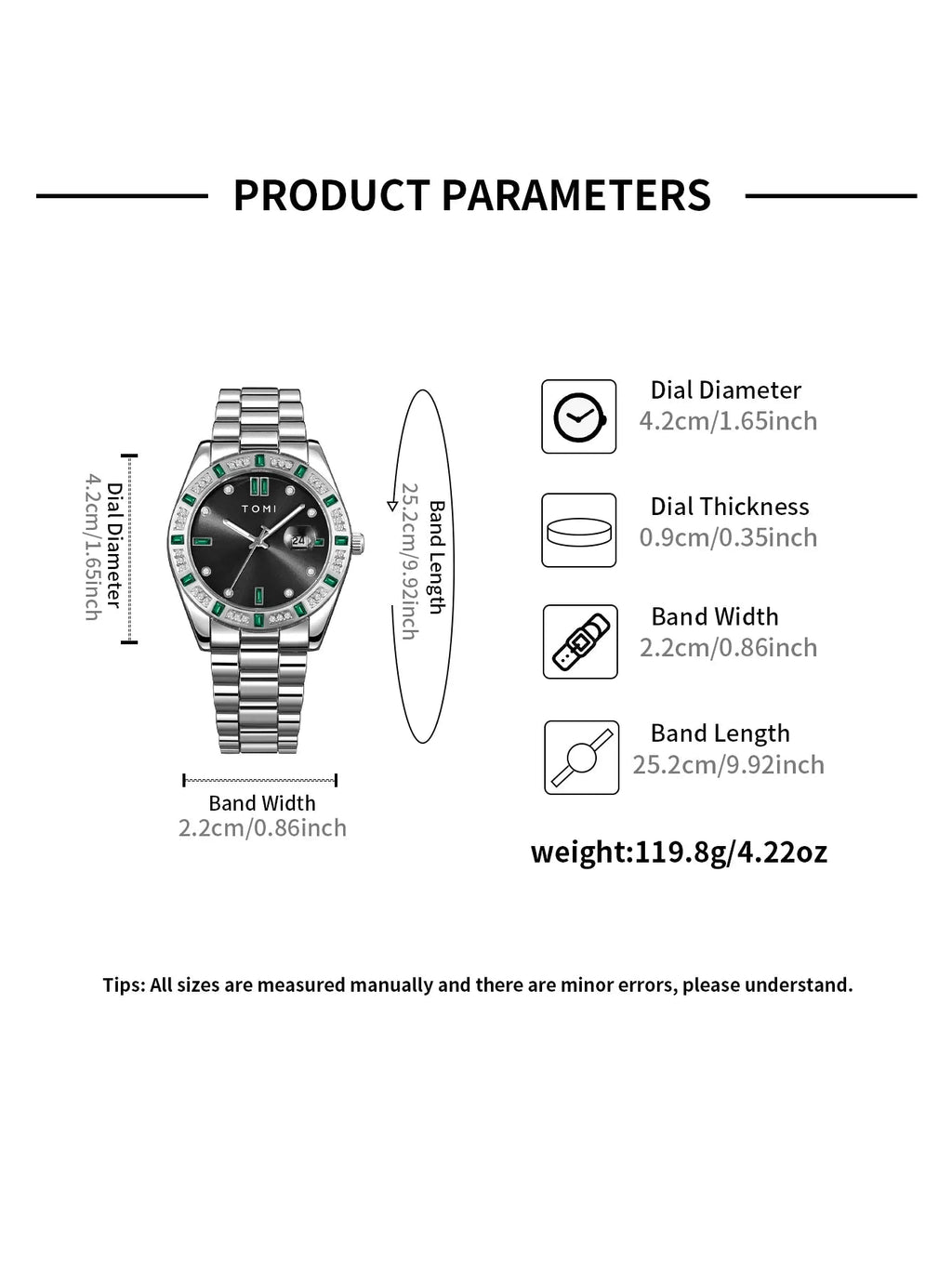 TOMI T-305  Luxury Men's Watch With Gift Box Set - Tomi Watches