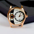 TOMI T-105 Dual Strap Face Gear Watch in a rose gold-tone case.