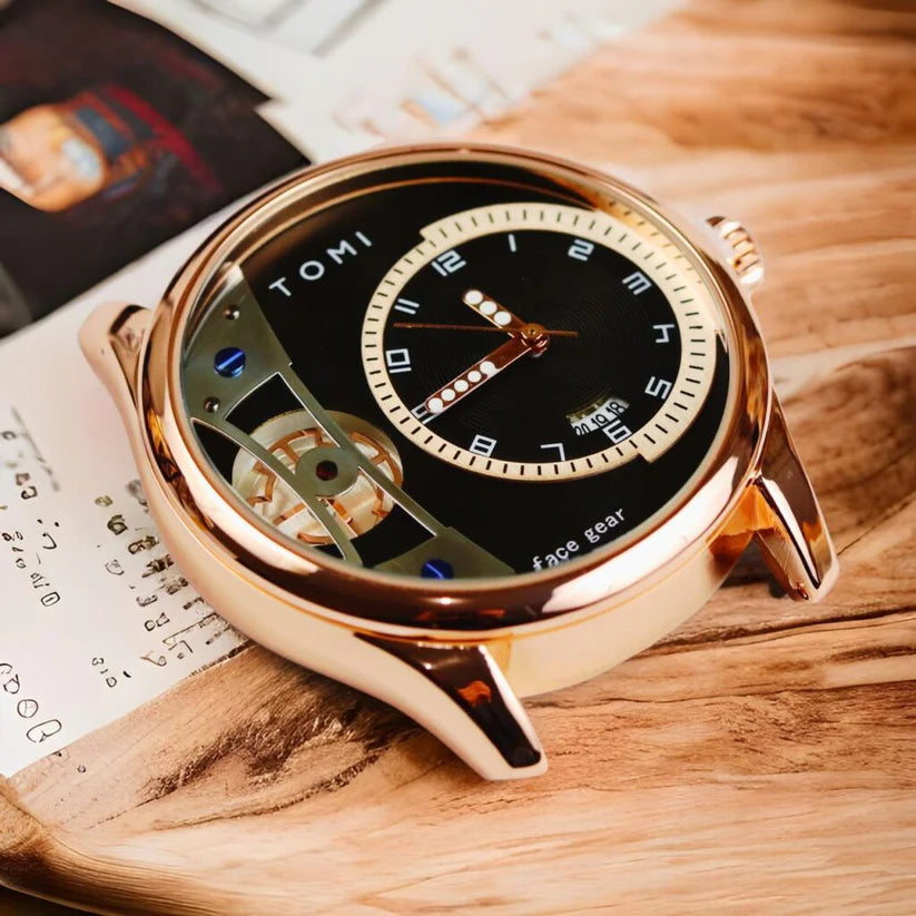 TOMI T-105 Dual Strap Face Gear Watch - Tomi Watches
