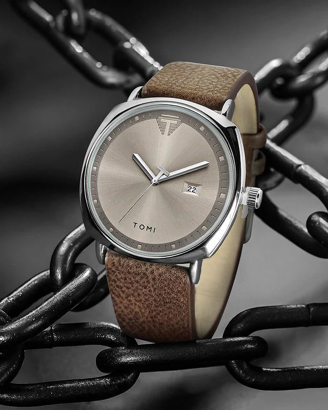 TOMI T-044 Men's Watch Leather Strap - Tomi Watches